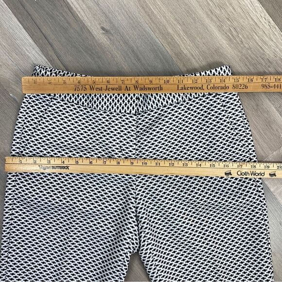 Express Editor Swiss Dot Crop Pants White Blue 2 - Picture 8 of 9